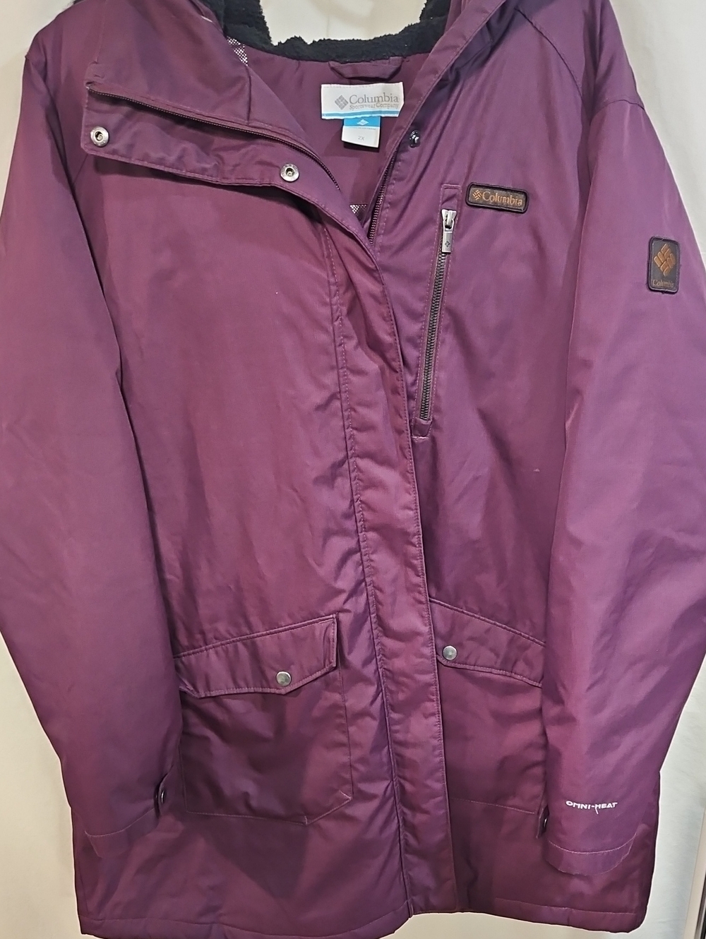 Columbia Omni Heat 2X Women's Eggplant Purple Coat